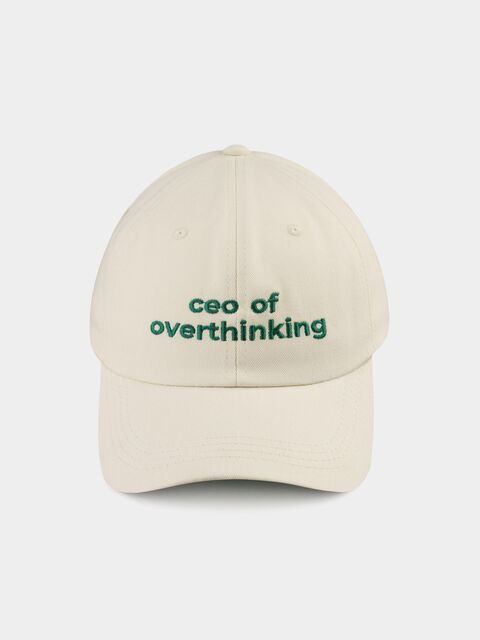 Бежевая кепка Ceo of overthinking