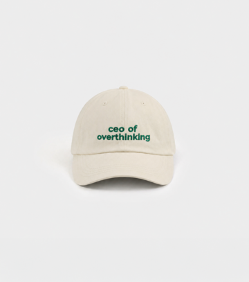 Бежевая кепка Ceo of overthinking