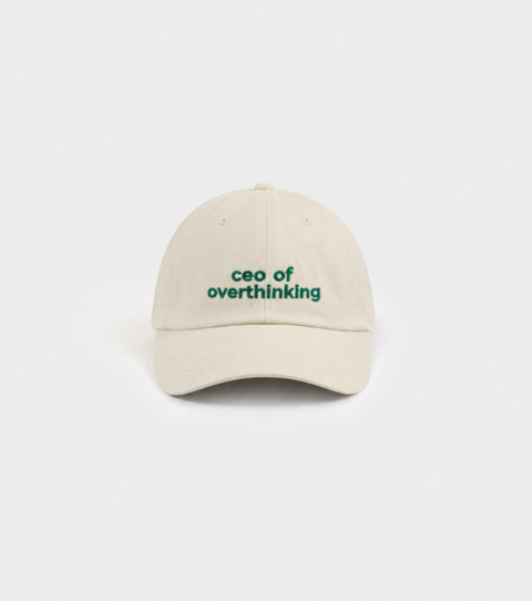 Бежева кепка Ceo of overthinking