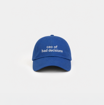 Синяя кепка Ceo of bad decisions