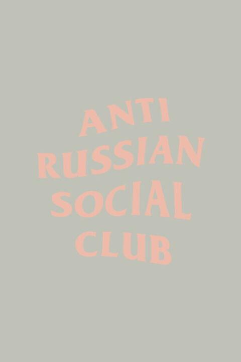 Оливкова оверсайз футболка ARSC з персиковим лого