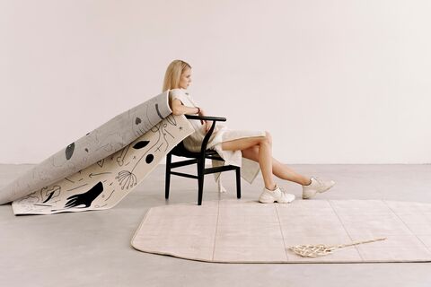 Oblique line notebook Rug