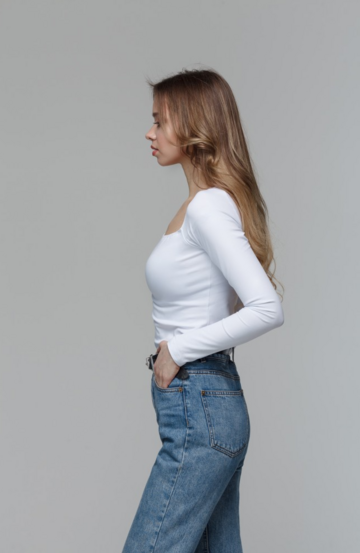 Белое боди Leo