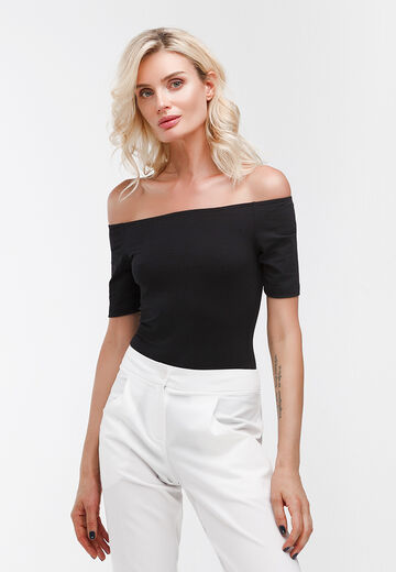 Черное боди Saturday