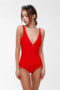 Red one-piece swimsuit Amelie