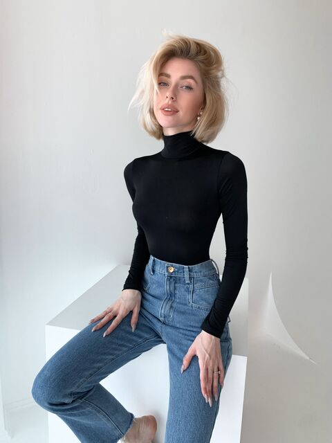 Black turtleneck bodysuit Emily