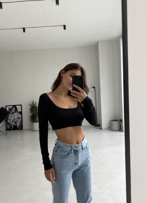 Black crop top Tuesday