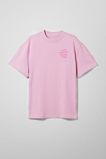 Світло-рожева оверсайз футболка ARSC з рожевим лого