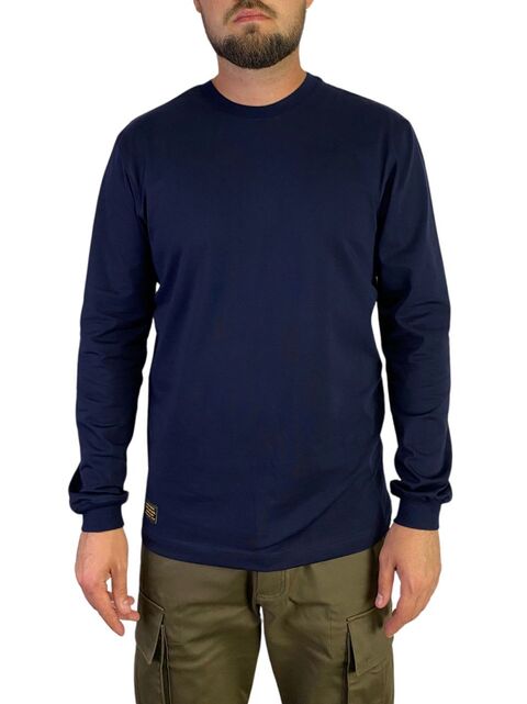 Темно-синий лонгслив