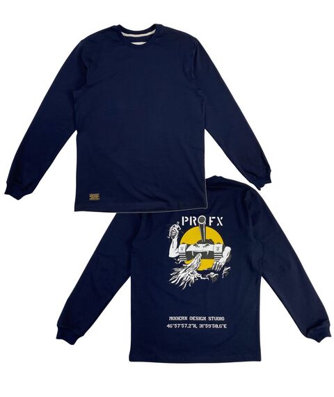 Темно-синий лонгслив