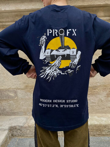 Темно-синий лонгслив