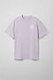 Lilac oversize t-shirt ARSC with white logo