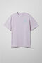 Lilac oversize t-shirt ARSC with turquoise logo