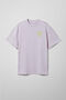 Lilac oversize t-shirt ARSC with lime logo