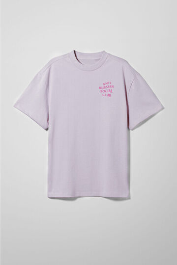 Бузкова оверсайз футболка ARSC з рожевим лого