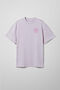 Lilac oversize t-shirt ARSC with pink logo