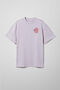 Lilac oversize t-shirt ARSC with red logo