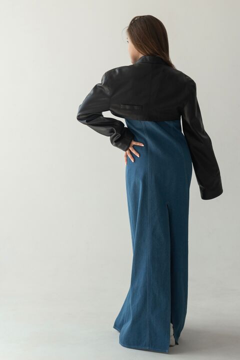 Blue denim dress