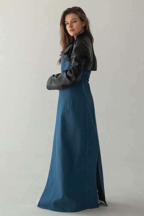Blue denim dress