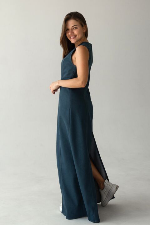 Dark blue denim dress