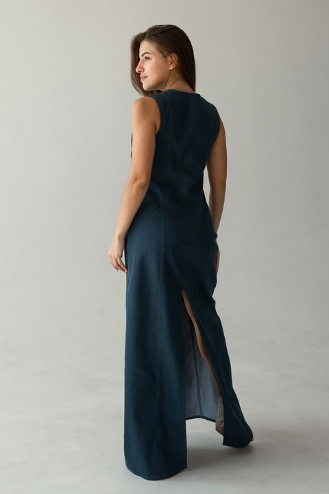 Dark blue denim dress