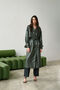 Dark green eco-leather trench coat