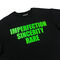 Чорна футболка ISR з зеленим принтом
