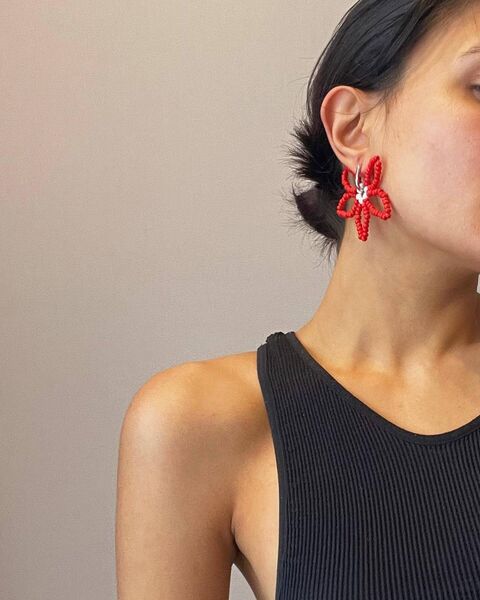 Сережка Червона квітка