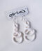 Blot earrings in white