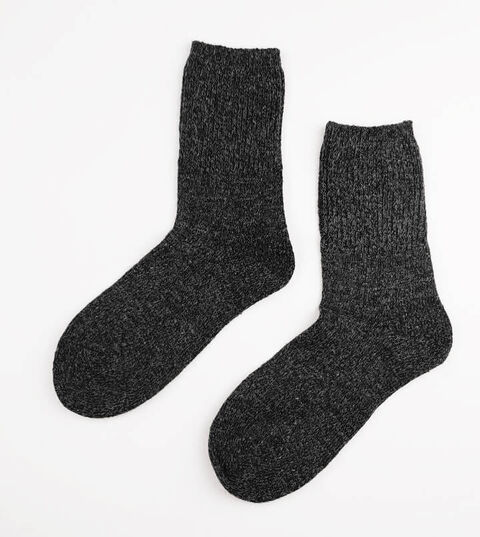 Socks Warm in Dark Gray Melange Color