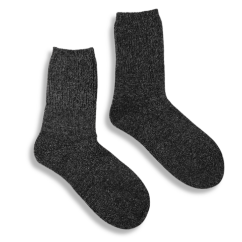 Socks Warm in Dark Gray Melange Color