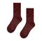 Burgundy wool and lurex socks