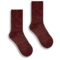 Burgundy wool and lurex socks