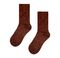 Brown wool and lurex socks