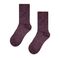 Dark pink wool and lurex socks