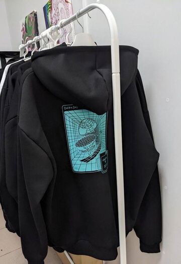 Black zip hoodie World End