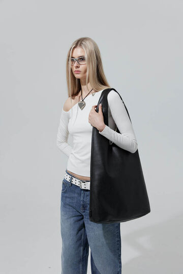 Чорний шопер Moon bag big