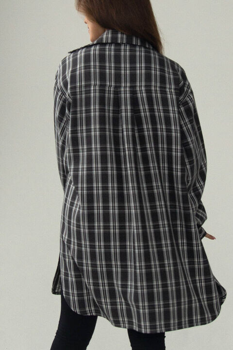 Dark gray checked shirt
