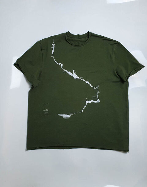 Зелена футболка "Дніпро" (з назвами міст)