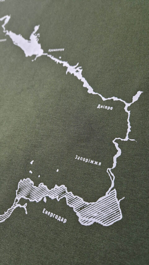 Зелена футболка "Дніпро" (з назвами міст)