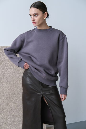 Gray fleece sweatshirt