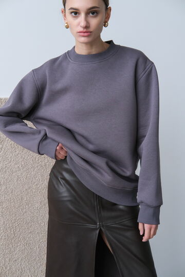 Gray fleece sweatshirt