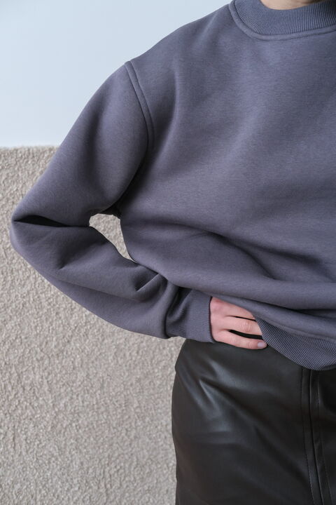 Gray fleece sweatshirt