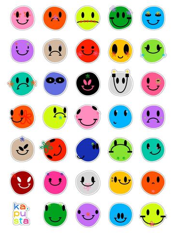 Лист кольорових стікерів Мармизки