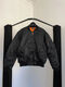 Black bomber jacket with a print Kyoto Studio