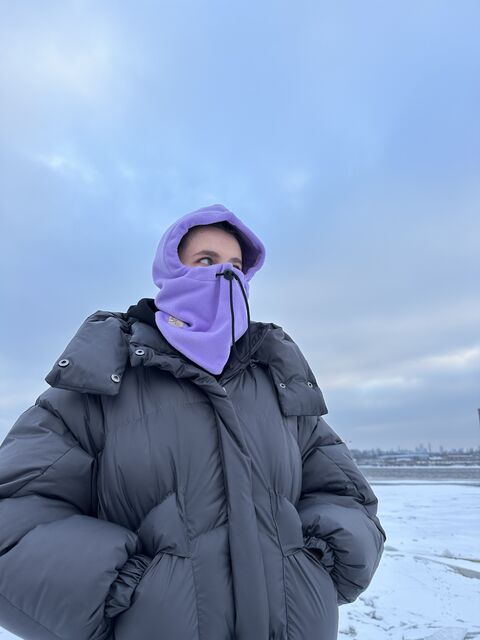 Капор з флісу Lilac