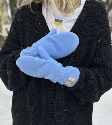 Fleece gloves Blue