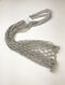 Gray melange macrame net bag