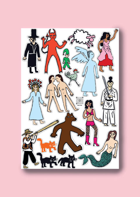Set of colored stickers №10