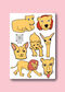 Set of colored stickers №25 (Animals)